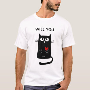 Camiseta Gracioso ¿Te Casarás Con El Gato De La Propuesta