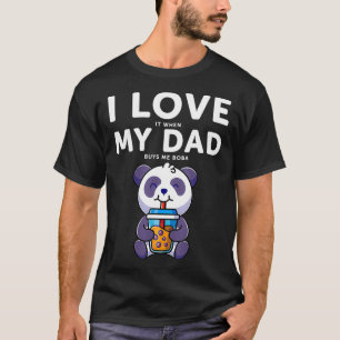 Camiseta Gracioso té de burbuja de Panda me encanta cuando 