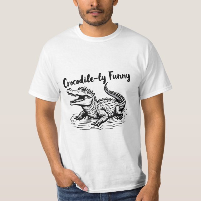 Camiseta Gracioso Tee de Cocodrilo - Diseños únicos de coco (Anverso)