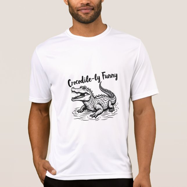 Camiseta Gracioso Tee de Cocodrilo - Diseños únicos de coco (Anverso)