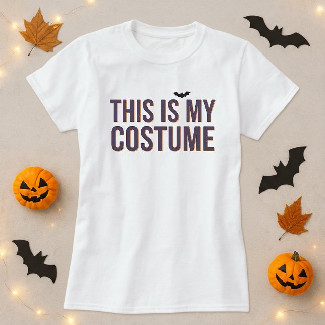 Camiseta Gracioso Tee De Halloween; Esta Es Mi Bate De Disf (Subido por el creador)