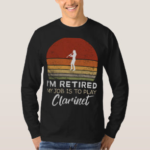 Camiseta Gracioso Tee de Jubilación Clarinet - Humor musica