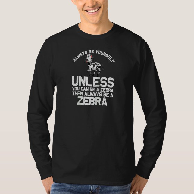 Camiseta Gracioso Tema De Cebra Para Hombres Mujeres Vida S (Anverso)