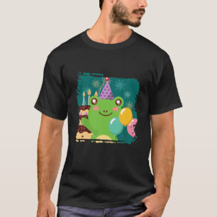 Camiseta Gracioso tema de fiesta de cumpleaños de Rana Rept