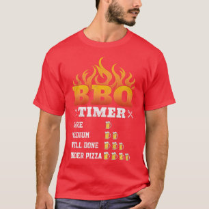 Camiseta Gracioso temporizador de barbacoa, parrillada de p