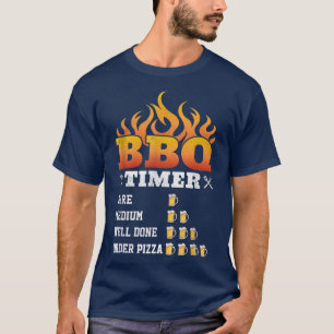 Camiseta Gracioso temporizador de barbacoa, parrillada de p