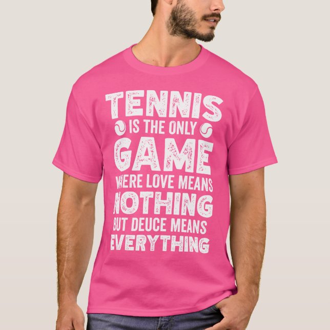 Camiseta Gracioso tenis Jugando Tenis Jugador Raqueta Depor (Anverso)