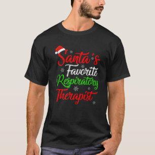 Camiseta Gracioso terapeuta respiratorio favorito de Santa 