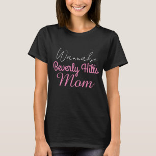 Camiseta Gracioso texto rosado quiere que Beverly Hills a l