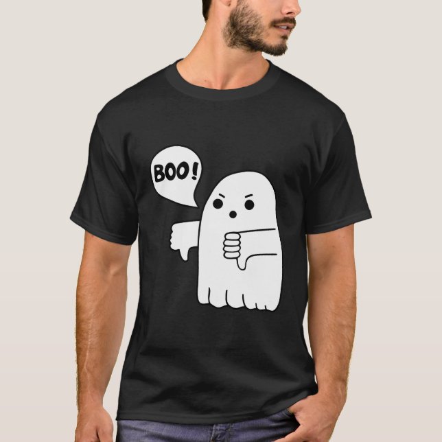 Camiseta Gracioso Thumbny Abajo El Fantasma Gritando Desapr (Anverso)