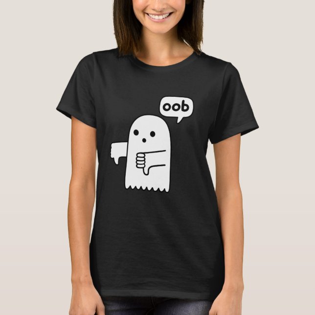 Camiseta Gracioso Thumbny Abajo El Fantasma Gritando Desapr (Anverso)