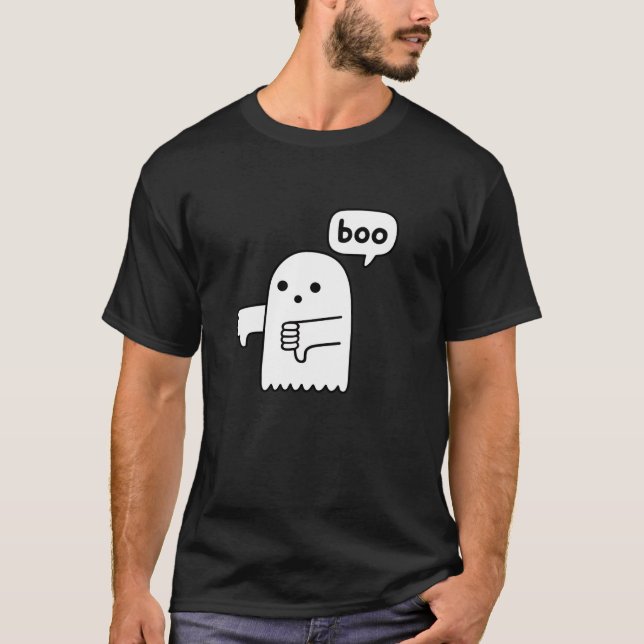 Camiseta Gracioso Thumbny Abajo El Fantasma Gritando Desapr (Anverso)
