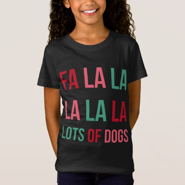 Camiseta Gracioso Tía Fa La Mucha De Perros Navidades Perro (Anverso)
