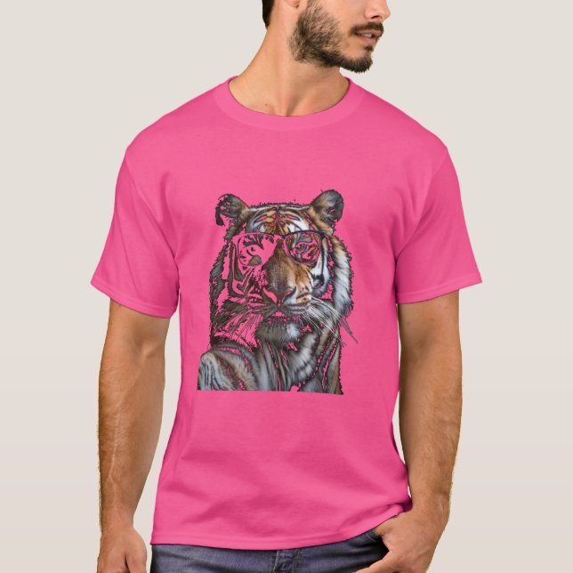 Camiseta Gracioso tigre animal amante Arte gráfico lindo ga (Anverso)