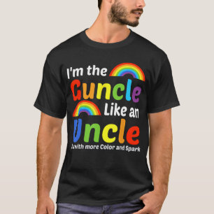Camiseta Gracioso tío gay tío tío orgullo color arcoiris