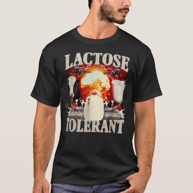 Camiseta Gracioso tolerante a la lactosa (Anverso)