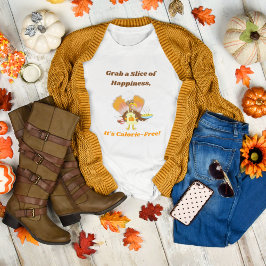 Camiseta Gracioso Tom Turkey Sirviendo Pie & Helado Crema