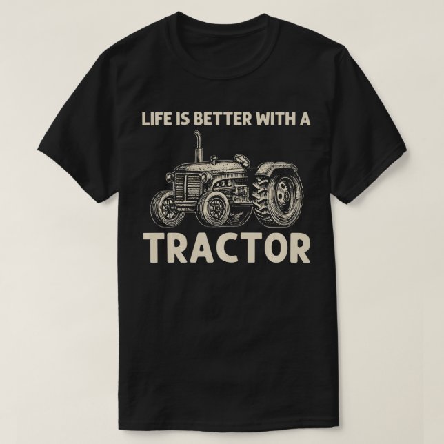 Camiseta Gracioso Tractor Art Para Hombres Campesinas Ranch (Diseño del anverso)