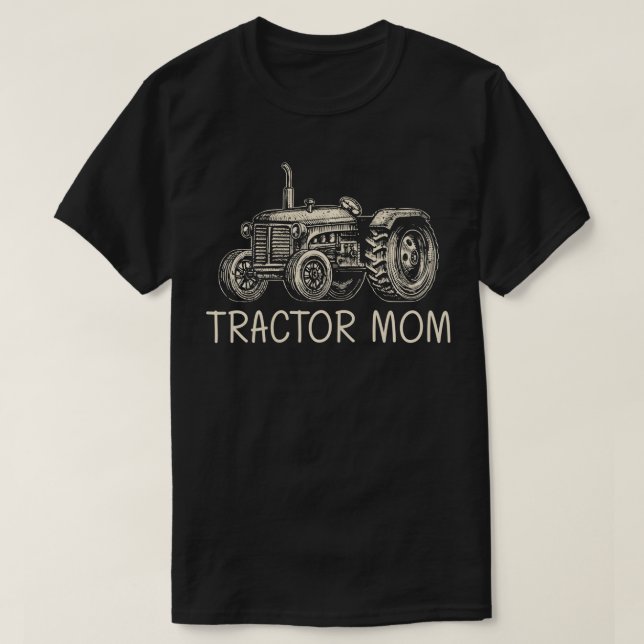 Camiseta Gracioso Tractor Art Para Mamá Mama Farmer Rancher (Diseño del anverso)