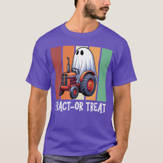 Camiseta Gracioso Tractor de Halloween Fantasma Niños Trick