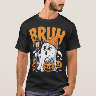Camiseta Gracioso traje fantasma Bruh para parejas - malvad