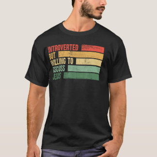Camiseta Gracioso trendy Introvertida Pero Dispuesta A Disc