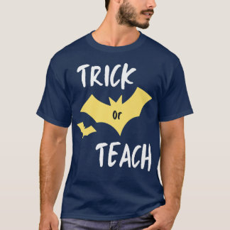 Camiseta Gracioso TRICK O ENSEÑAR A Maestra Halloween Feste