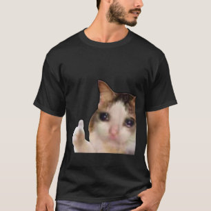 Camiseta Gracioso, Triste Tumba De Gato Meme Llorando Gatit