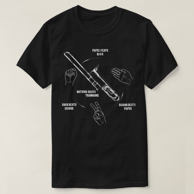 Camiseta Gracioso trombón de jazz trombónico nada supera a  (Diseño del anverso)