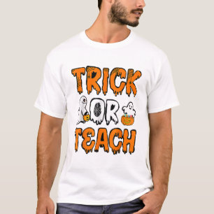 Camiseta Gracioso Truco De Boo Fantasma O Enseñar Al Profes