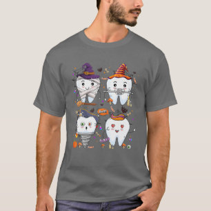 Camiseta Gracioso Truco O Dientes Denstist Halloween Costum