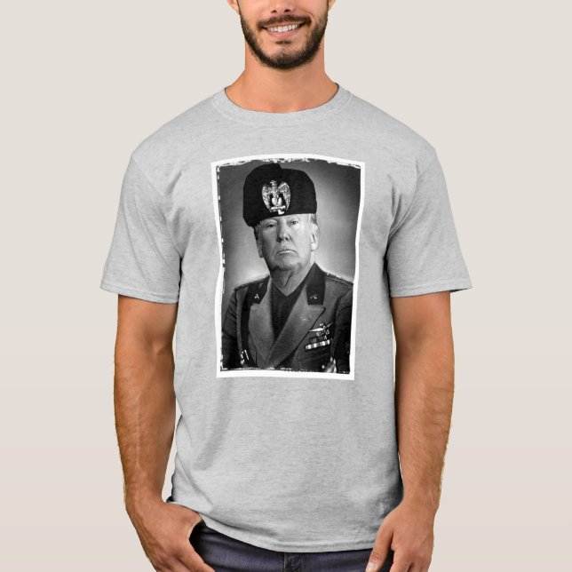 Camiseta Gracioso Trump como sátira política de Il Duce (Anverso)