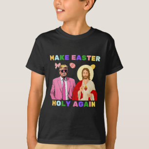 Camiseta Gracioso Trump Jesucristo Haz que la Pascua sea sa