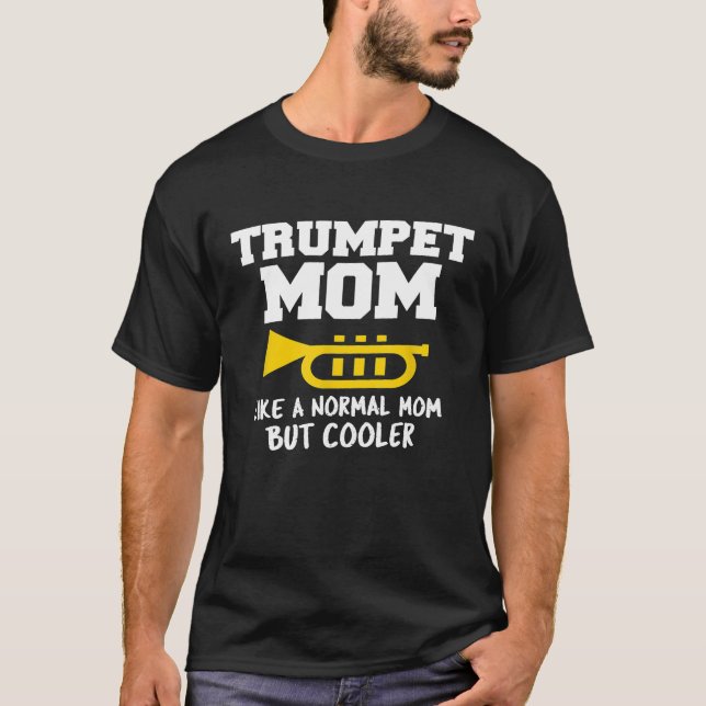 Camiseta Gracioso Trumpet Mom Shirt Guay Marcha Banda Cute  (Anverso)