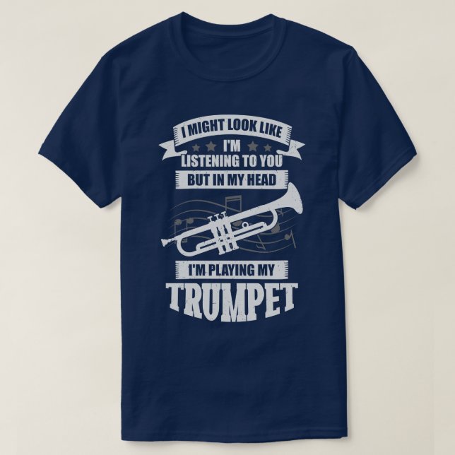 Camiseta Gracioso Trumpet Player Music Trumpeter Gift (Diseño del anverso)