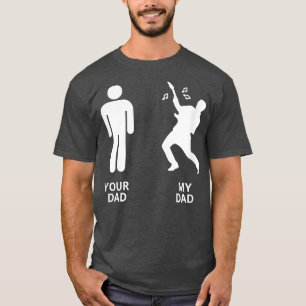 Camiseta Gracioso tu padre contra mi papá músico de guitarr