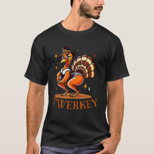 Camiseta Gracioso Twerkey Twerking Turkey Dance Pilgrim Gra