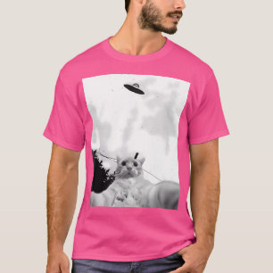 Camiseta Gracioso Ufo Cat
