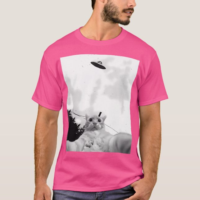 Camiseta Gracioso Ufo Cat (Anverso)
