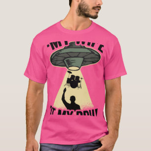 Camiseta Gracioso Ufo Drums Abducción Drummer Set Gift Fu