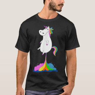 Camiseta Gracioso Unicornio Farting Rainbow - Magnífico Far