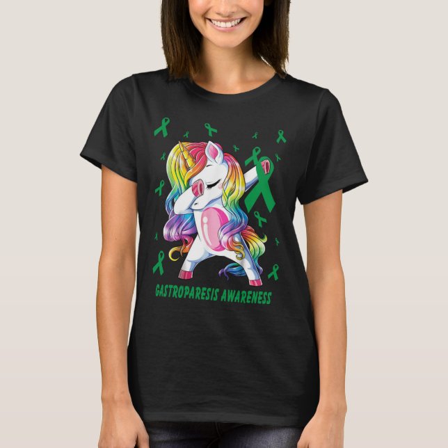 Camiseta Gracioso unicornio sobre gastroparesis (Anverso)
