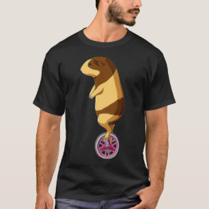 Camiseta Gracioso Unicycle Guinea Pig Premium