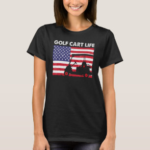 Camiseta Gracioso USA Flag Golf Para Hombres Mujeres Golfer