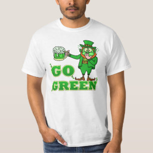 Camiseta Gracioso "Vamos Verde" Bebiendo Leprechaun