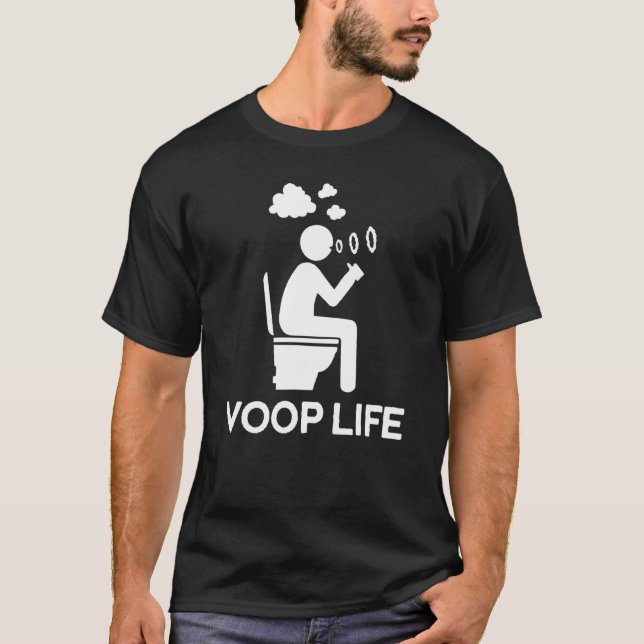Camiseta Gracioso Vape Voop Life Tee Para Vaping Cloud (Anverso)