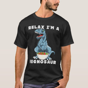 Camiseta Gracioso vegetariano T Rex Dinosaur Relax I'm A Ve