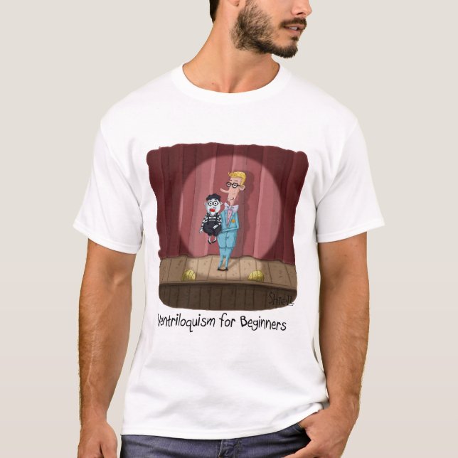 Camiseta Gracioso Ventriloquismo para principiantes Tarjeta (Anverso)