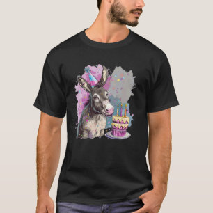 Camiseta Gracioso vestido de cumpleaños de burro para cabal