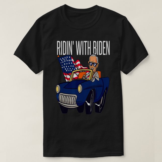 Camiseta Gracioso Viaje Con Joe Biden 4 De Julio Bandera De (Diseño del anverso)